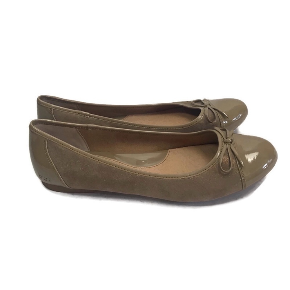 BOC Women’s Ballet Flats Beige Patent Shimmer 9.5